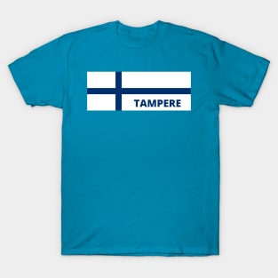 Tampere City in Finnish Flag T-Shirt